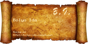 Bolyo Ida névjegykártya